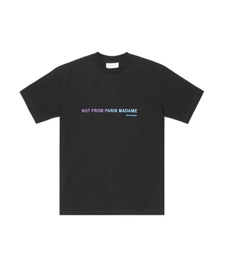 Drôle de Monsieur Shaded Slogan T-Shirt Black