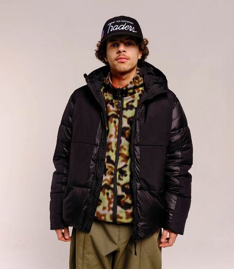 POP Trading Company Puffer Jacket Black