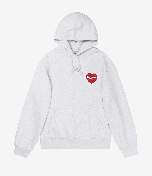 Shop Carhartt WIP Hooded Heart Sweat Ash Heather at itk