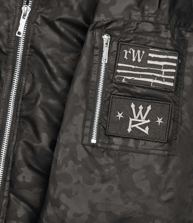 Shop Racer Worldwide Camo Bomber Jacket Black at itk online Shop Racer Worldwide Camo Bomber Jacket Black at itk online
