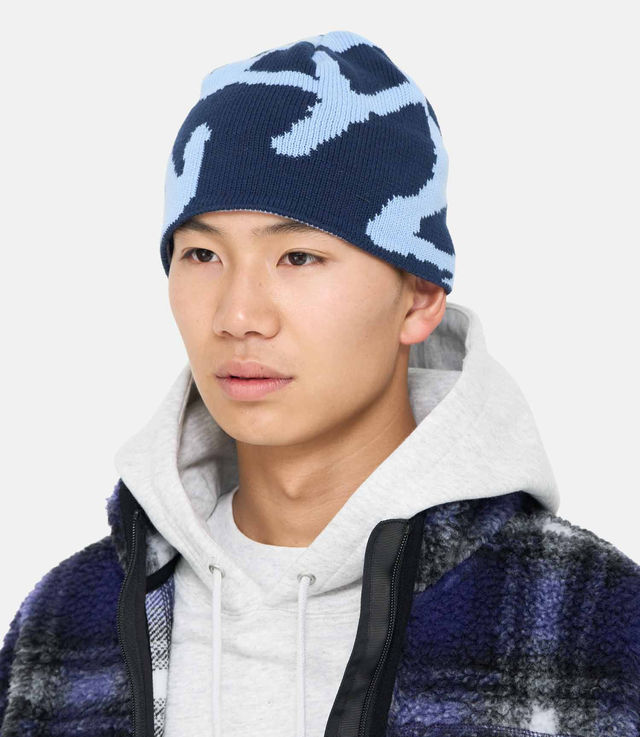 帽子 GRAMICCI BURLY RUNNINGMAN BEANIE Shop Gramicci Burly Runningman Beanie Splatter Blue at itk online