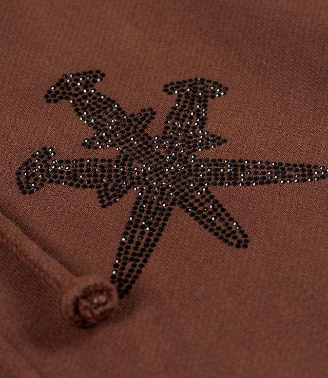Shop Unknown London Rhinestone Hoodie Brown/Black at itk Shop Unknown London Rhinestone Hoodie Brown/Black at itk
