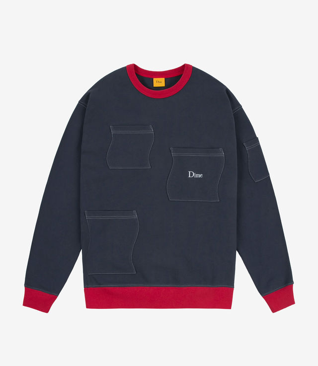 Shop Dime French Terry Pocket Crewneck Marine at itk online store