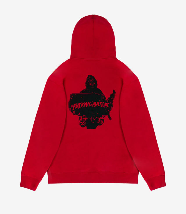 【FUCKING AWESOME】14TH CENTURY ZIP HOODIE RED 10e5ae05ea01641ce451ab624bfc1c