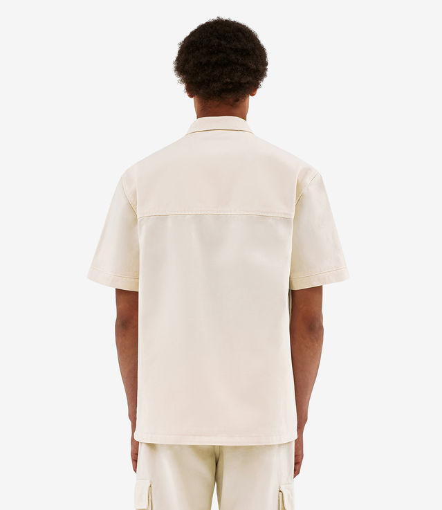 Shop Arte Antwerp Peter Detail Pocket Shirt Cream at itk online store