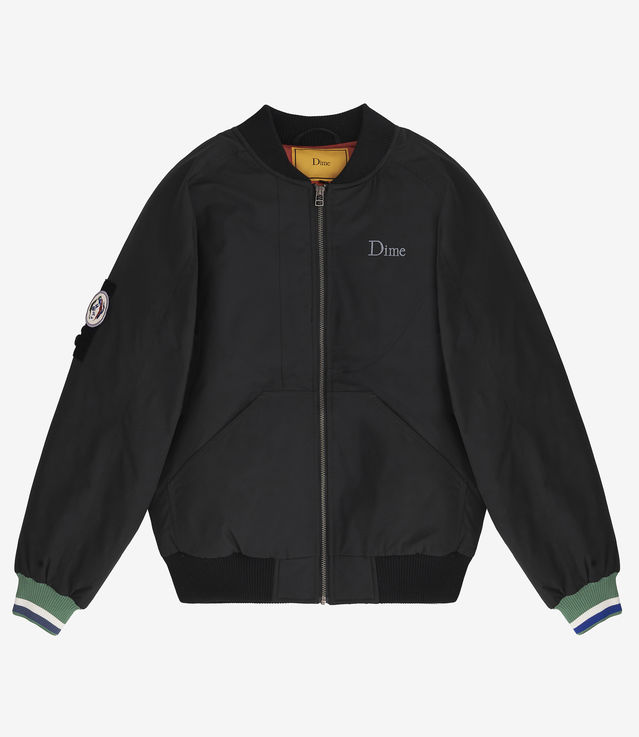 Shop Dime Velcro Patch Bomber Jacket Black at itk online store