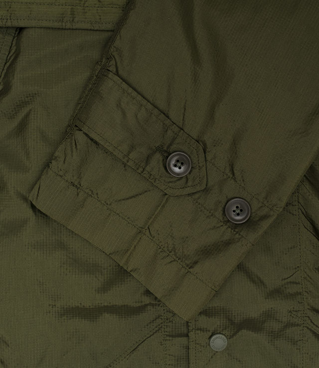 Shop Engineered Garments Drizzler Coat Nylon Micro Ripstop Olive