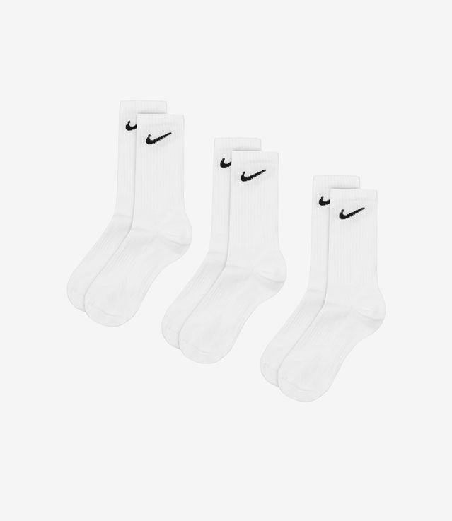 Shop Nike Value Cotton Crew Socks 3-Pack White at itk online store