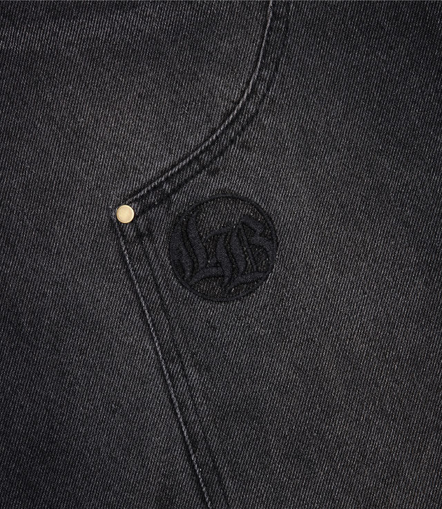 Shop Lost Boys Archives Baggy Carpenter Pant Washed Black at