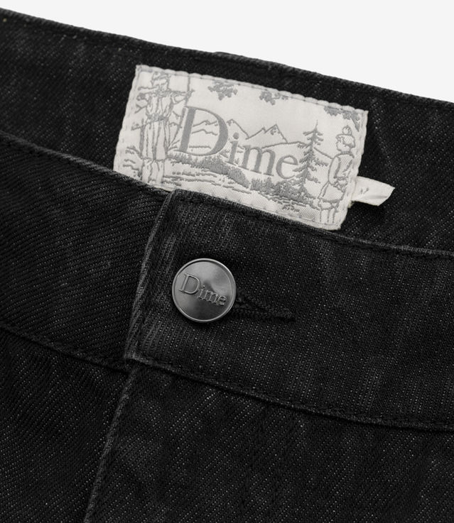 Shop Dime Baggy Denim Pants Washed Black at itk online store