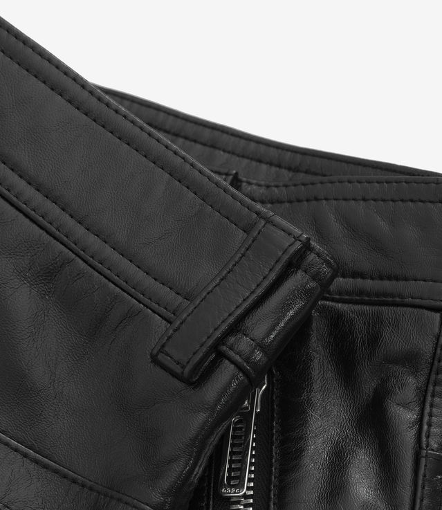 【送料&関税込】ChloAC Leather Trousers Metallic Leather Straight Leg Pants – COMMENSE