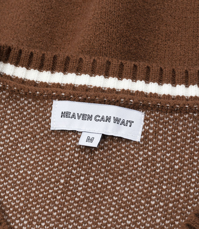 Shop Heaven Can Wait Reaper Knit Brown at itk online store