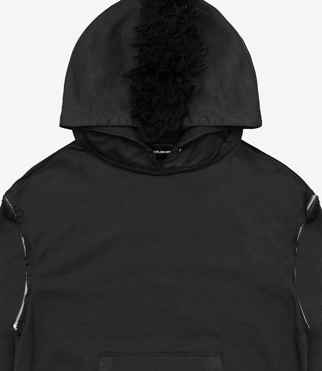 みゅ Puff Round Scarf Hoodie BLACK MUSINSA | FANCY CLUB Puff Round Scarf Hoodie (BLACK)_F25QB081