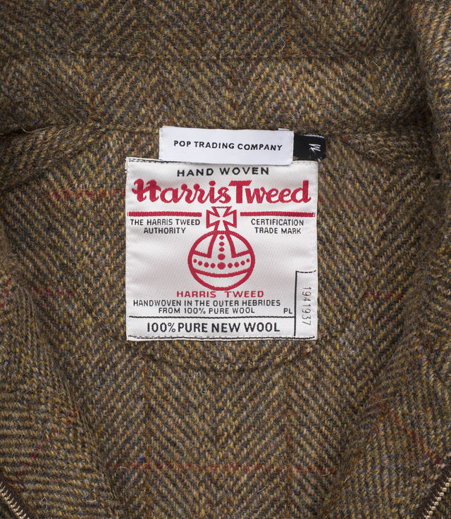 Shop Pop Trading Company DRS Half Zip Jacket Harris Tweed at itk online  store