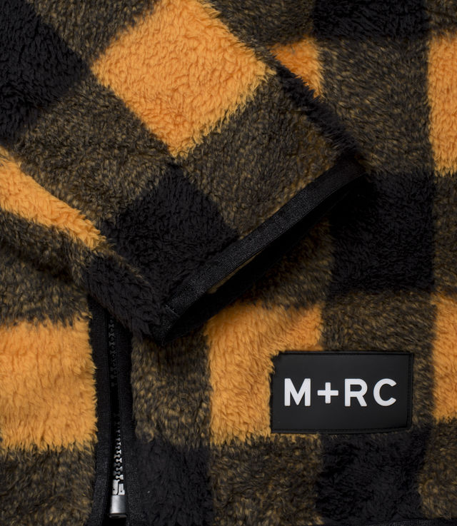 Shop M+RC Noir Soft Fleece Jacket Orange Check at itk online store
