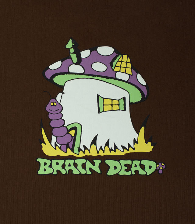 Shop Brain Dead Mushroom House Crewneck Brown at itk online store