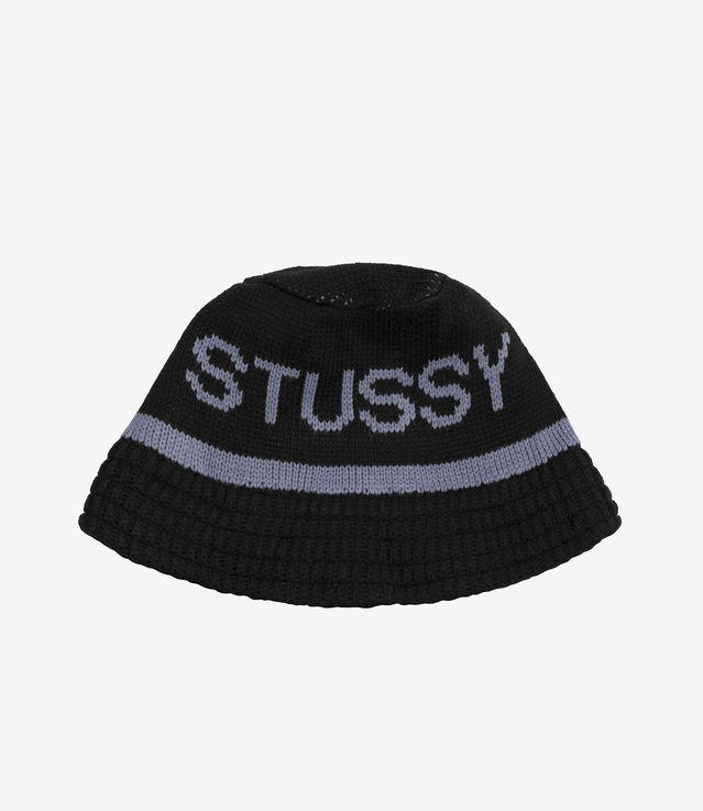 STUSSY ハット Jacquard Knit Bucket Hat STÜSSY - Giza Jacquard-Knit Bucket Hat - Brown Stussy
