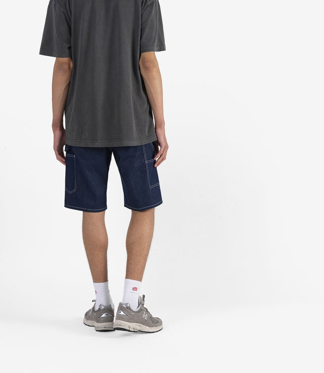 Shop Carhartt WIP Ruck Single Knee Short 'Norco' Denim Blue Rigid