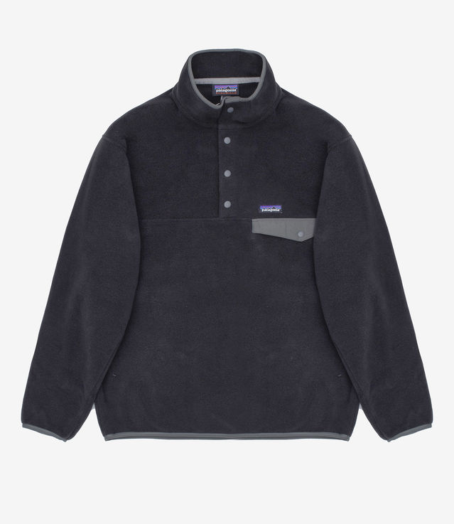 Patagonia Synchilla Snap-T Fleece Pullover - Black/Forge Grey