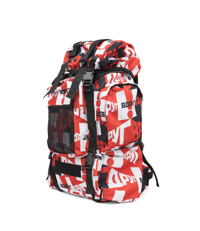 Shop Gosha Rubchinskiy Medium Graphic Backpack Red at itk online store