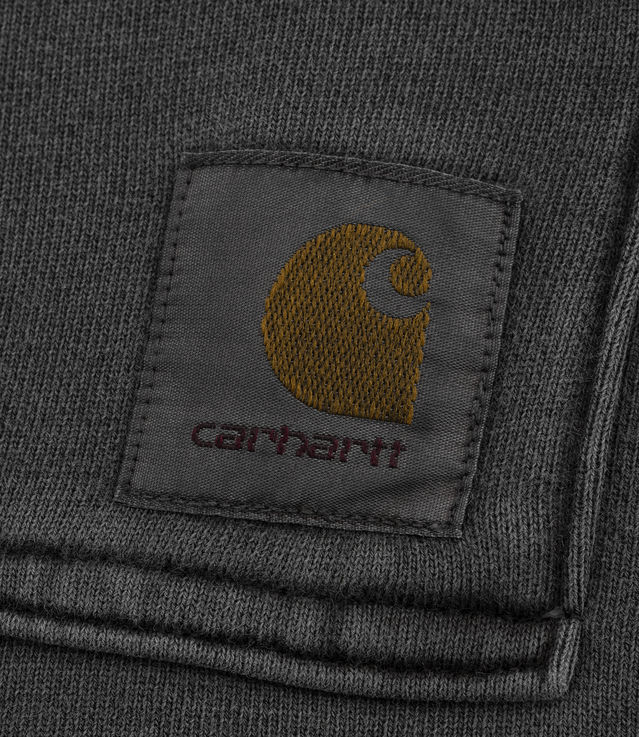 Shop Carhartt WIP Hooded Arling Sweat Black Garment Dyed at itk online ...