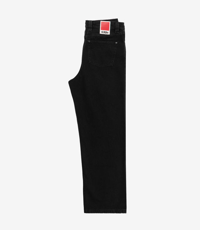 Shop 032c New Classic Wide Leg Jean Washed Black at itk online store