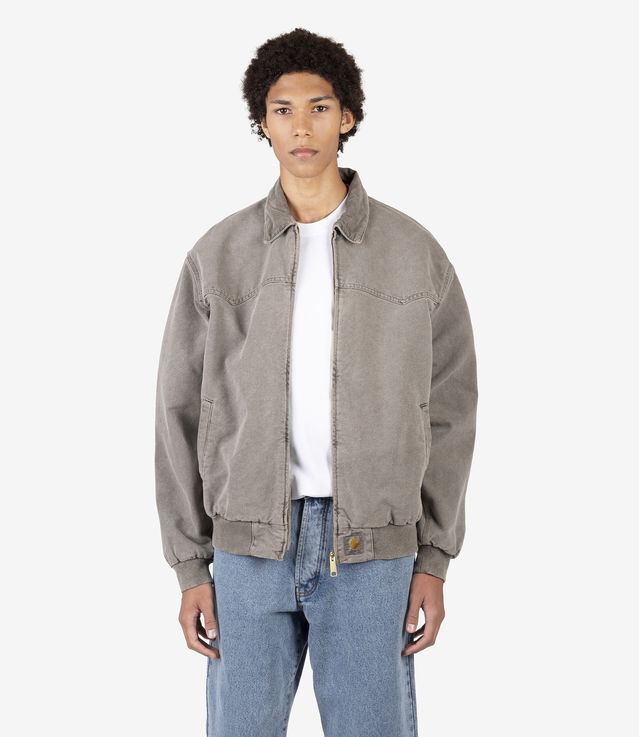 Shop Carhartt WIP OG Santa Fe Jacket 'Dearborn' Canvas Black Shop Carhartt WIP OG Santa Fe Jacket 'Dearborn' Canvas Black