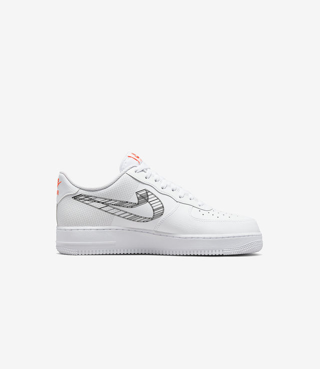 Shop Nike Air Force 1 Low 3D Swoosh Graphic White Black at itk online store