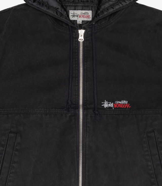 Shop Stussy Canvas Insulated Work Jacket Black at itk online