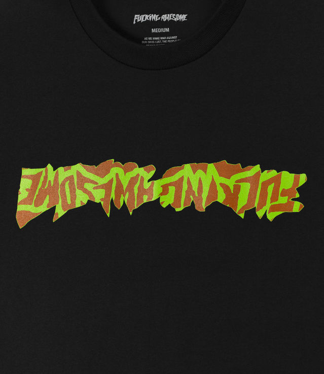 【FUCKING AWESOME】 CUT OUT LOGO TEE BLACK Shop Fucking Awesome Cut Out Logo Tee Black at itk online store