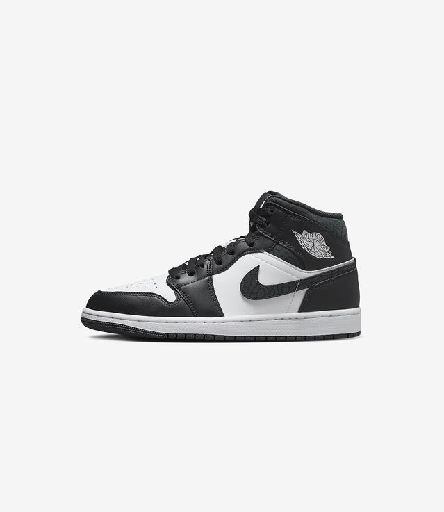 Shop Air Jordan 1 Mid SE Panda Elephant Black White at itk online store