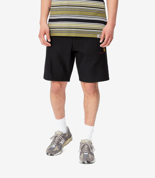 【大人ストリート】Carhartt WIP Script Logo Short Pants Carhartt WIP American Script Sweat Short, Ash Heather