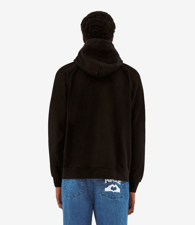 Shop Arte Antwerp Joe Pixel Dancer Texture Zip Hoodie Black