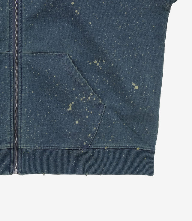 Shop Thisisneverthat Indigo Dyed Zip Up Hoodie Blue at itk