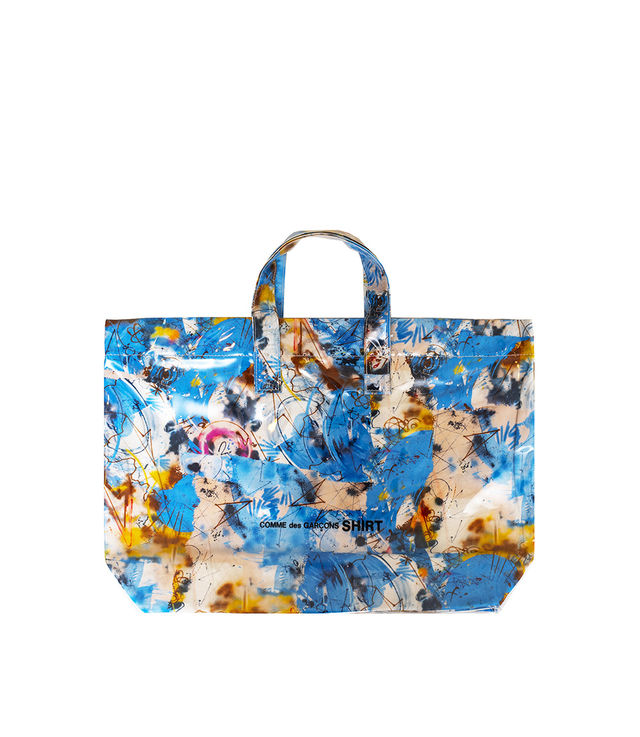 Shop Comme des Garçons Shirt x Futura Shopper Blue at itk