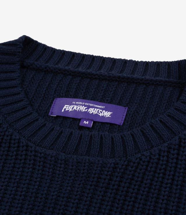 Shop Fucking Awesome Drip Logo Sweater Navy at itk online store