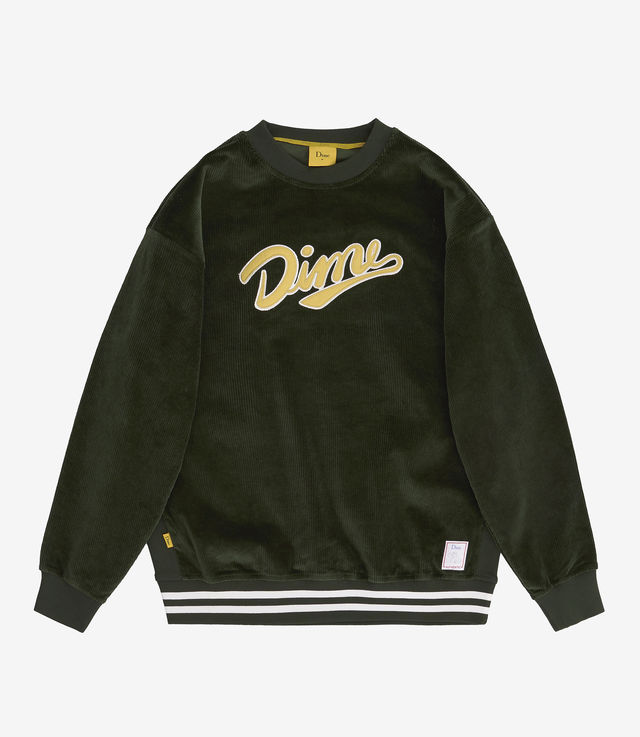 Shop Dime Team Corduroy Crewneck Dark Forest at itk online store