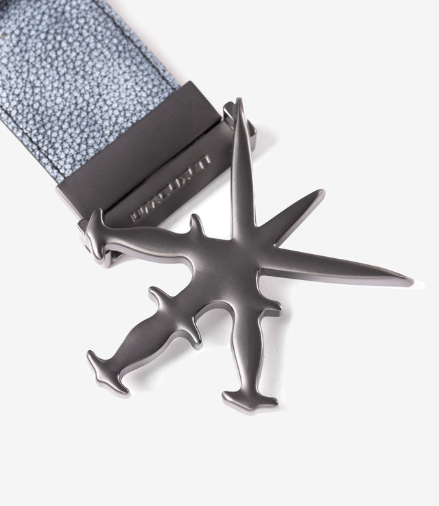 Shop Unknown London Painted Dagger Belt White/Black at itk