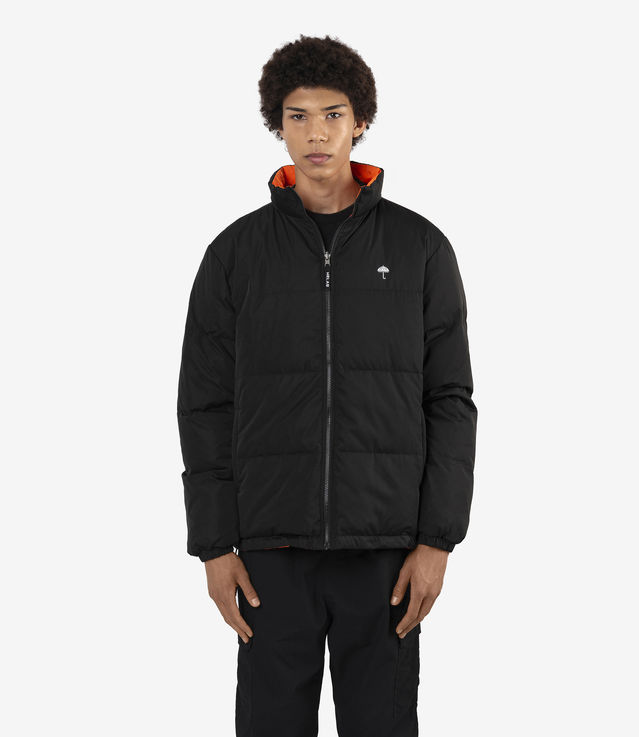 Shop Hélas Link Reversible Puffer Jacket Orange/Black at itk