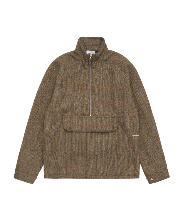 Shop Pop Trading Company DRS Half Zip Jacket Harris Tweed at itk 