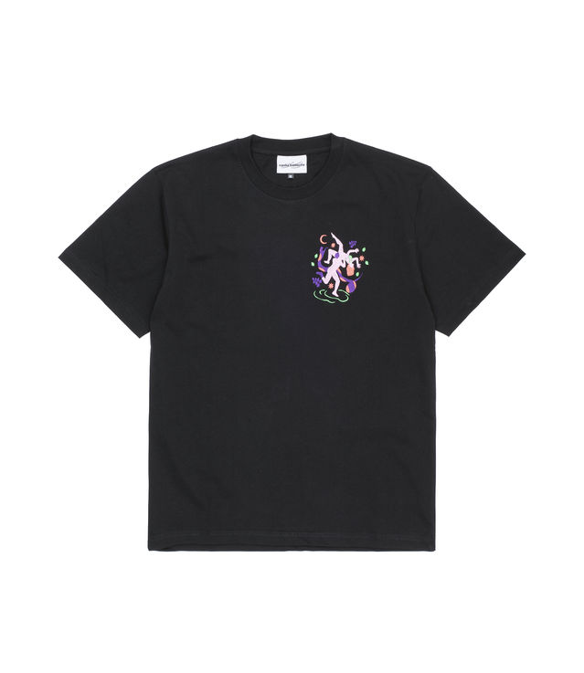 Shop Carne Bollente Adam In Eve T-Shirt Washed Black at itk online store