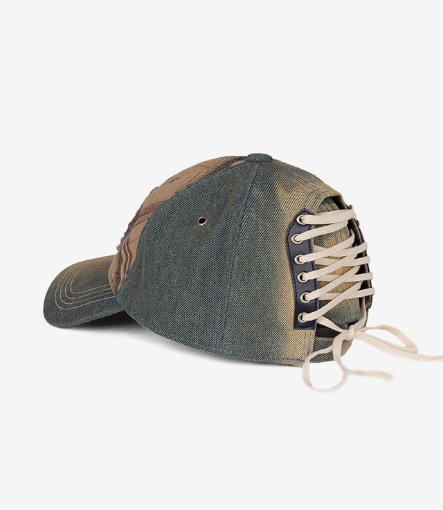 Shop Racer Worldwide Denim Plaid Cap Blue at itk online store