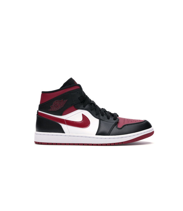 Shop Air Jordan 1 Mid Bred Toe Black Noble Red at itk online store