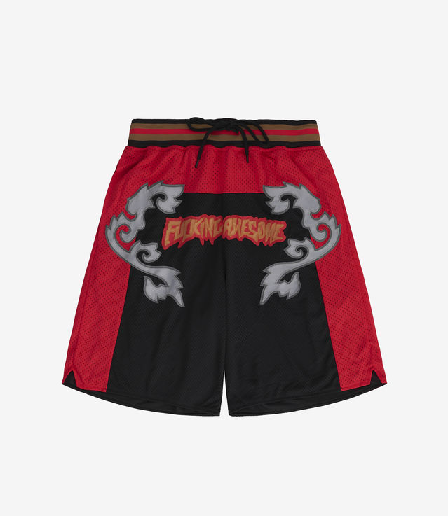 Shop Fucking Awesome Muay Thai Basketball Short Red/Black at itk