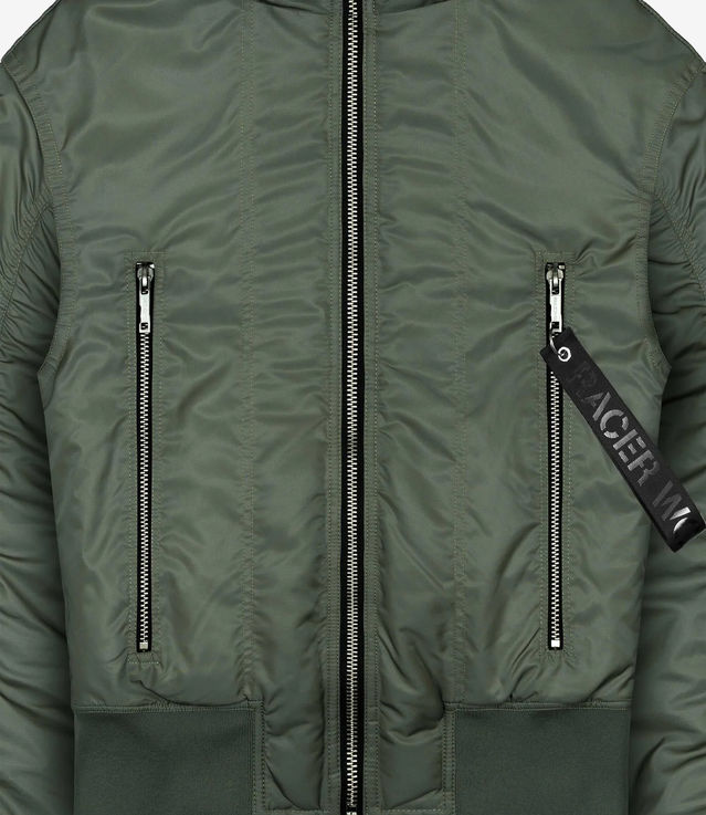 Shop Racer Worldwide Aviator Bomber Jacket Green at itk