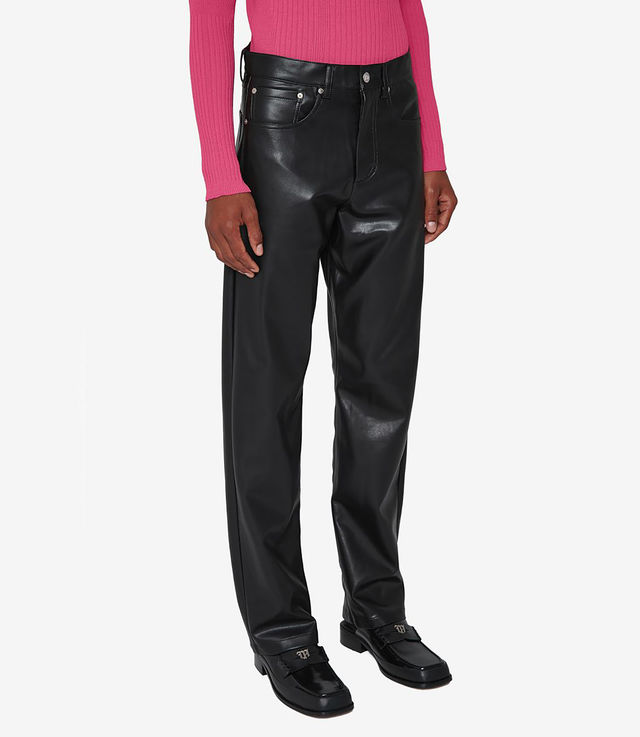 Shop MISBHV Vegan Leather Trousers Black at itk online store