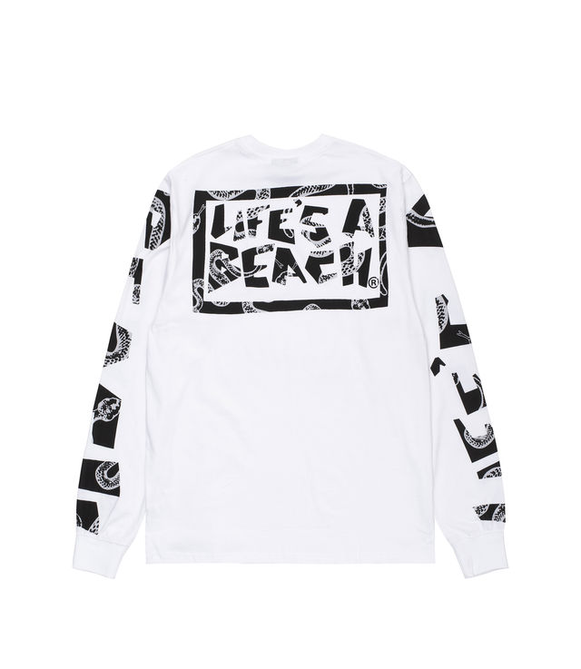 Shop Life's a Beach Snake Box Longsleeve T-Shirt White at itk