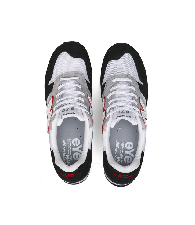 Shop New Balance x Junya Watanabe Man M670JWM Black/White/Grey at