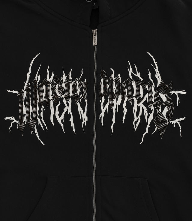 Shop Wasted Paris Iron Bliss Zip Hoodie Black at itk online Shop Wasted Paris Iron Bliss Zip Hoodie Black at itk online