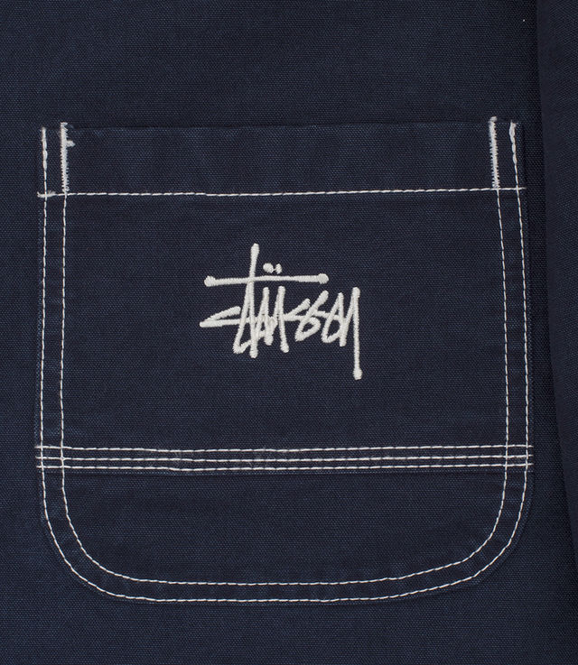 Shop Stussy Brushed Moleskin Chore Jacket Navy at itk online store